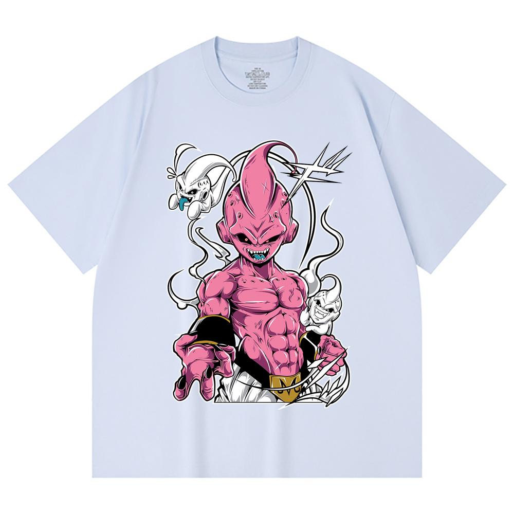 230 Gsm 100% Cotton Dragon Ball V12 Majin Buu Print Unisex Heavy Cotton T Shirt