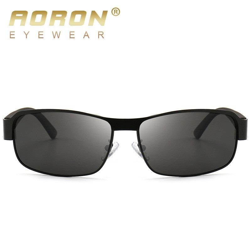 aoron Vintage Retro Square Polarized Sunglasses Men Fashion Outdoor Driving UV Protection Glasses