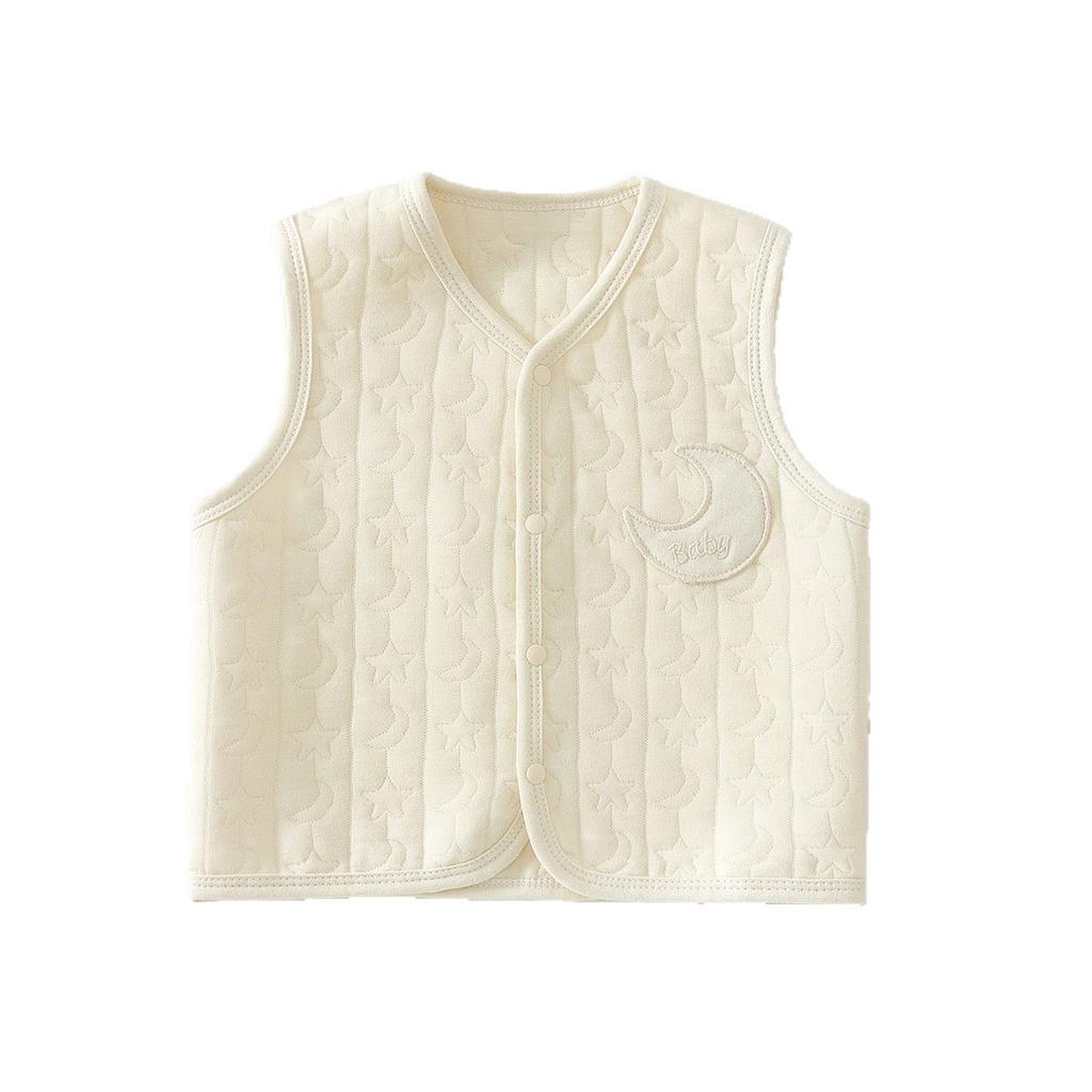 Baby Quilted Vest, Cotton Sleeveless Cardigan Jacket for Infants and Toddlers, Lightweight Warm Spring Autumn Outerwear