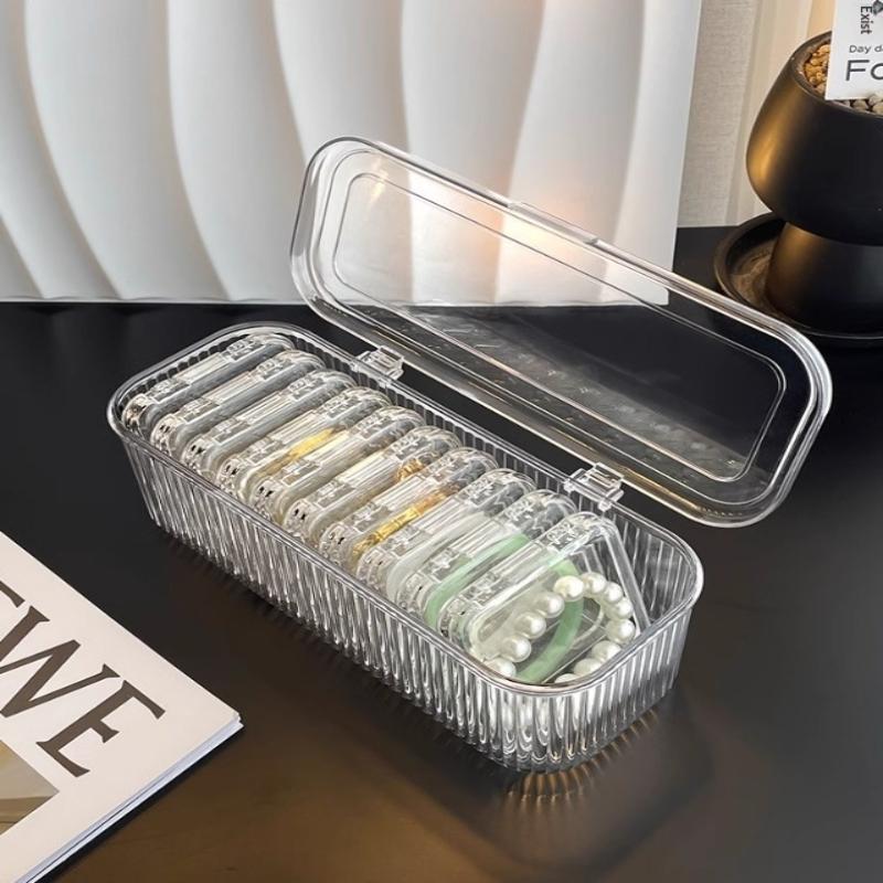 Makeup Bathroom Storage Multifunctional Cosmetic Egg Holder Box With Dustproof Lid -Makeup Brush Lipstick Organizer Vanity Desk