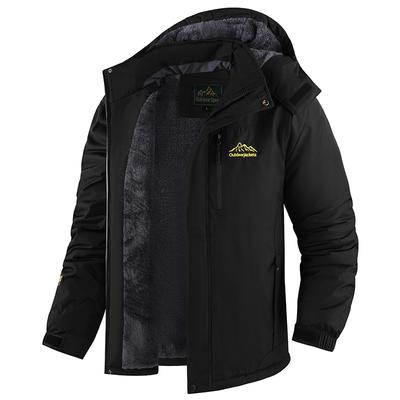 Winter Men's Cycling Clothes, Cotton Jacket, Thick Coat, Outdoor Waterproof and Windproof, with Plush Insulation and Thick Cotton Jacket