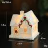 New Christmas Village Lights Up House Ornament LED Lights Up White Christmas Village House Set for Xmas Home Interior Decoration