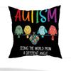 Autism Acceptanc pillowcase casual style decoration, suitable for home decoration (excluding pillow core)