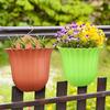 6 Pack Colorful Hanging Pots with S-Hooks Indoor & Outdoor Wall for Balcony Railings Windowsills Kitchen Herb Growing Room Decor