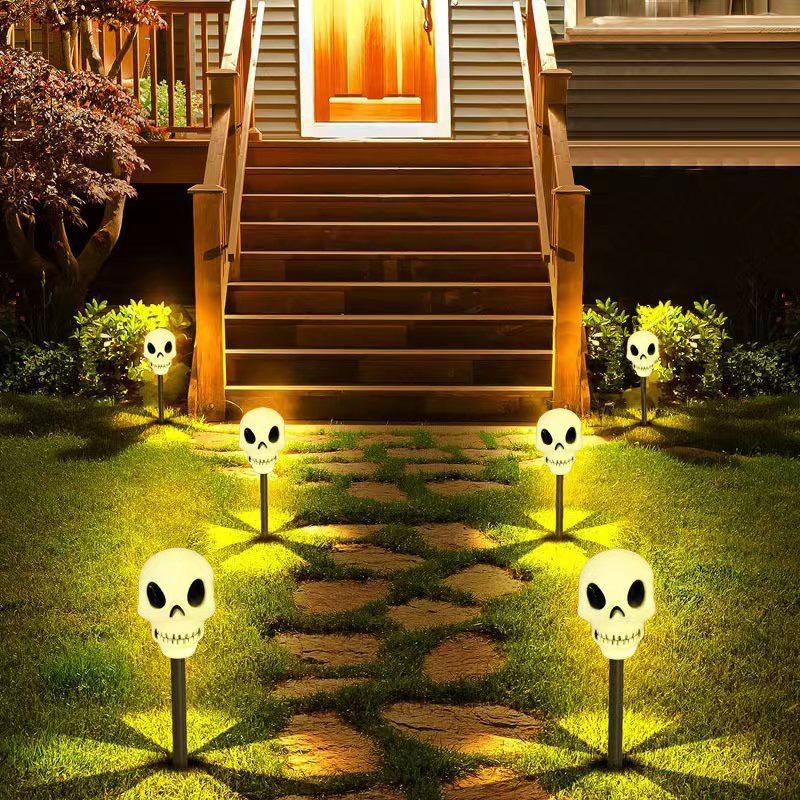Halloween Solar Pumpkin and Ghost Outdoor Waterproof Garden Lights