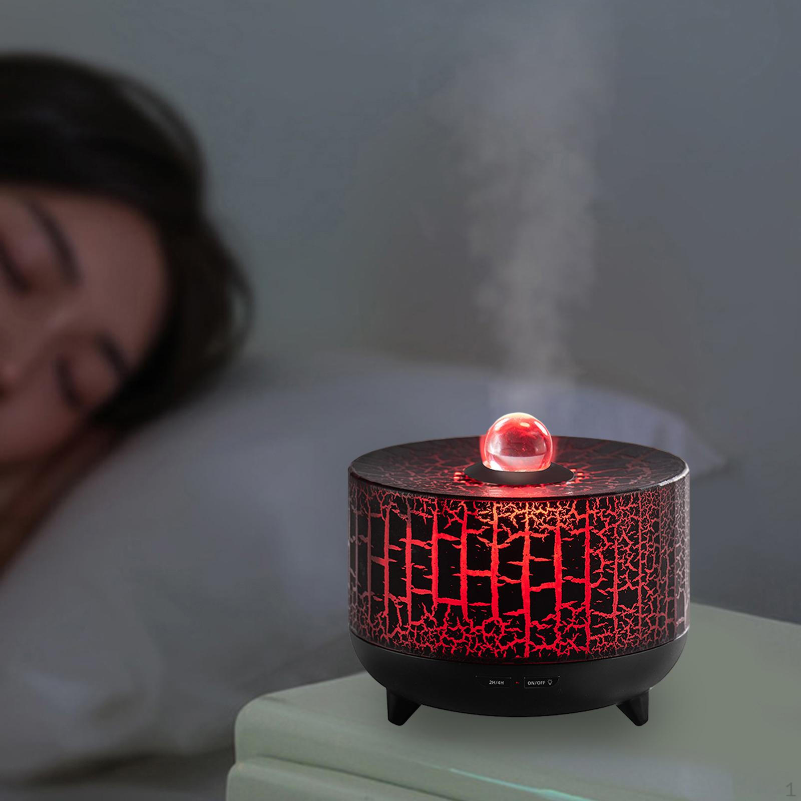 

Flame Effect Essential Oil Diffuser Air Humidifier US 110V 300ml for Bedroom