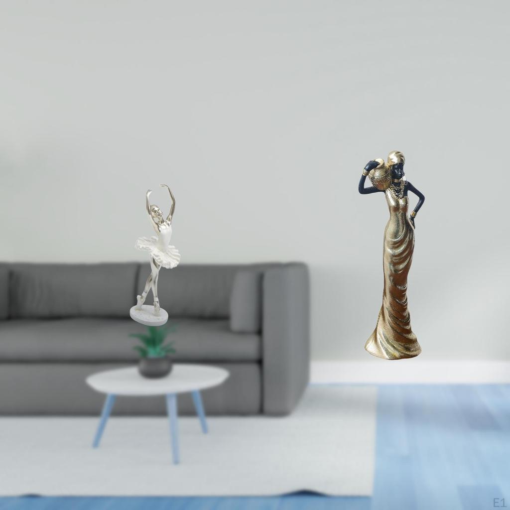 Elegant Modern Figurine Sculpture Creative Art Ornament for Bedroom Office Desk Cabinet Fireplace