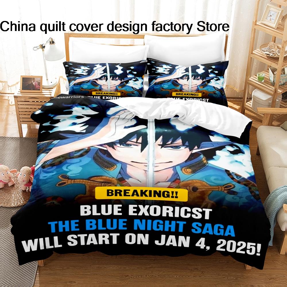 Bed linen 3D Print Anime Bedding Set 3Pcs Shonen Manga Duvet Cover Set with Pillowcases for Teens Fans Bedroom Decor bedding