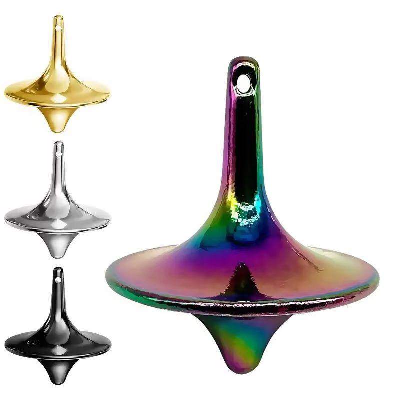 Movie Totem Metal Gyro - Silvery Hand Spinning Top Fingertips Cyclone Anti Stress Fidget Toy for Adult Gifts