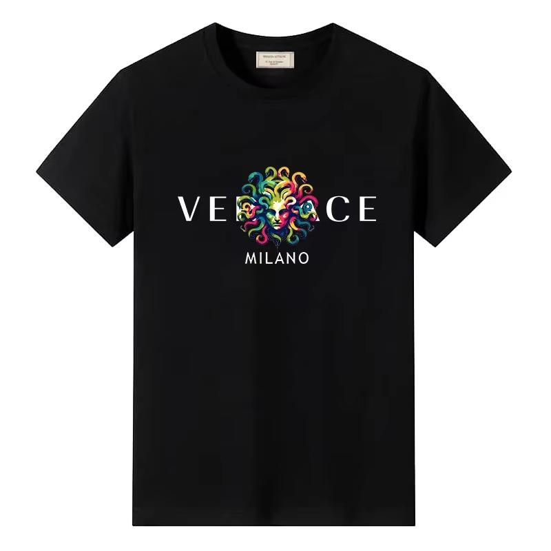 Luxus bedruckte Herren T-Shirts Kurzarm Vintage Trendige Tees Neue Designer Kleidung Lässiges Baumwoll-T-Shirt für Männer M