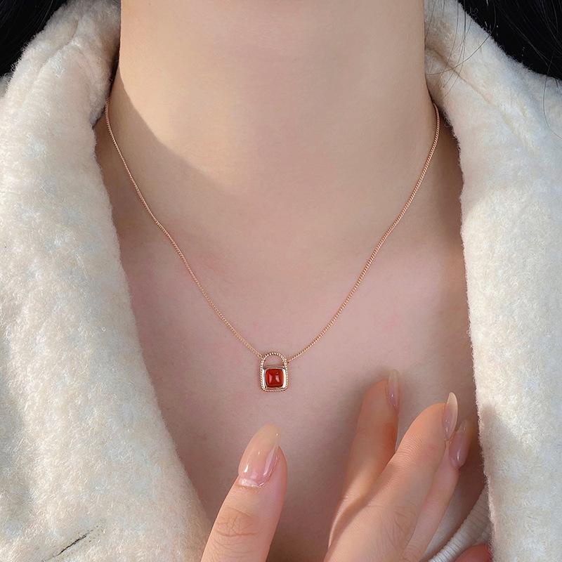 New Chinese Style Safety Clasp Necklace for Women, Light Luxury, High Level, National Style, China-Chic Collarbone Chain Gift