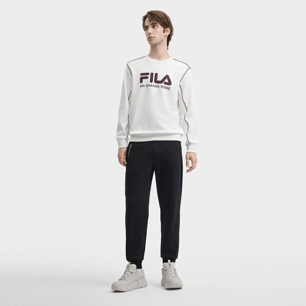 New FILA Knitted Sweatpants Men's Jet Black F11M449601FBK