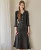 Julie And Kara 26Ss Calla140 Shebigins Atelier Tweed Dress Black