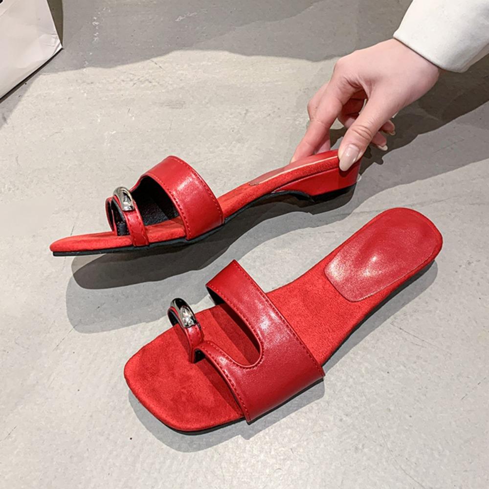 2026 New Women's Summer Casual Outdoor Wear One-line Sandals Fruitproof Jelly Shoes Beach Shoes Flat Slippers for Women