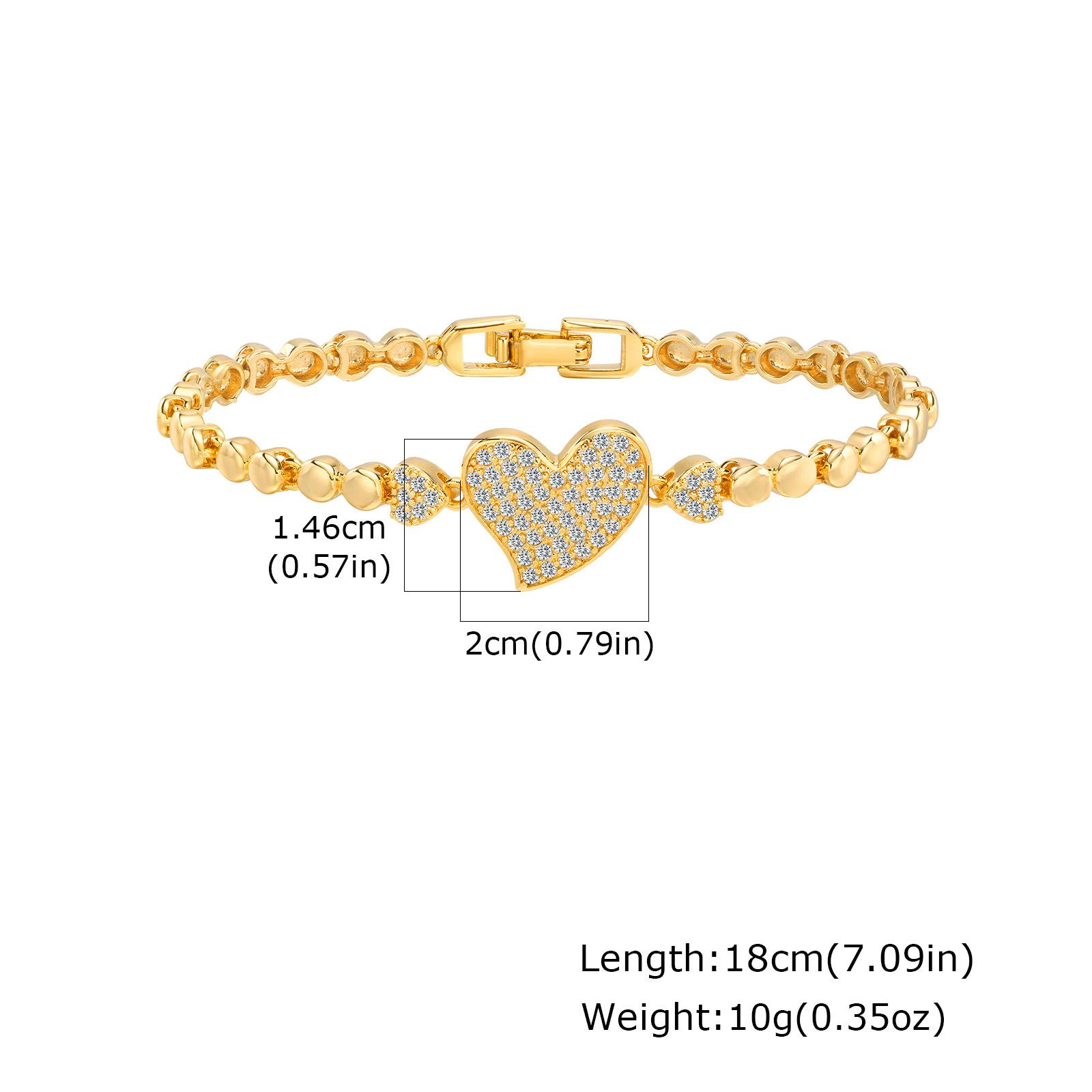 

Luxury Shiny Zircon Charm Bracelet for Women, Gold Color Metal Geometric Chain Wristband Bangle, Fashion Exquisite Jewelry Gift