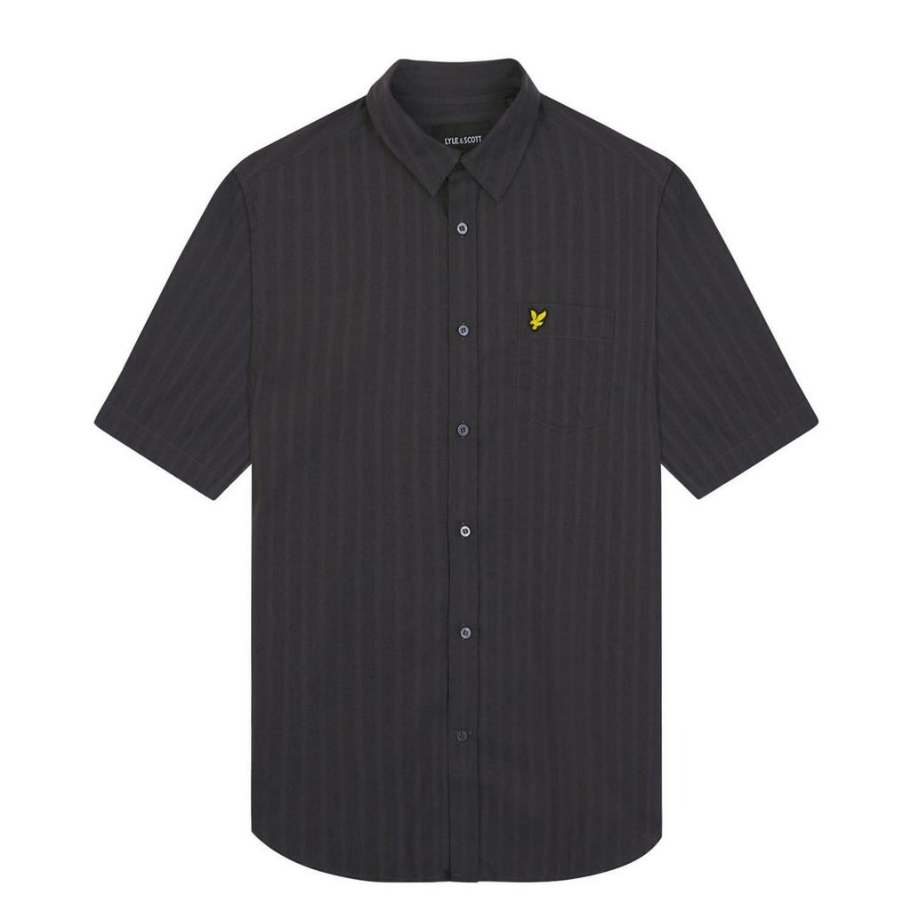 Lyle & Scott Mens Textured Short-Sleeved Shirt