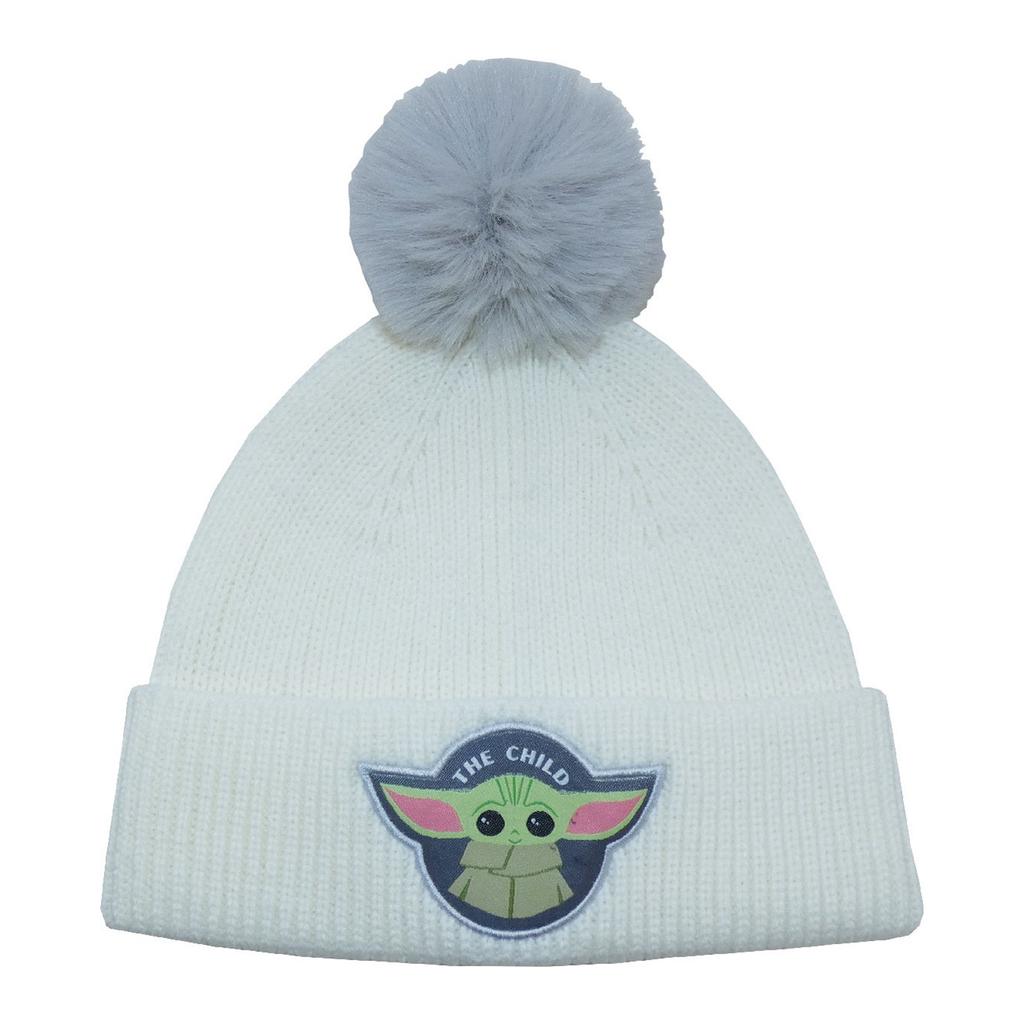 Star Wars The Mandalorian Unisex Adult The Child Badge Pom Pom Beanie