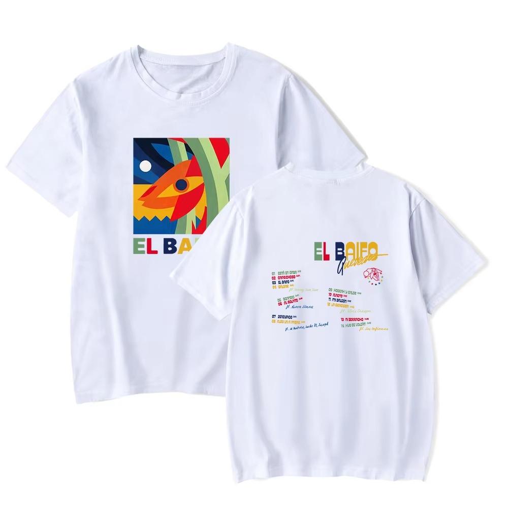2026 Summer Hot Sale Singer Quevedo El Baifo Crewneck T-Shirt Unisex Hip Hop Streetwear Top Y2k Gothic Cotton Oversized T-Shirt