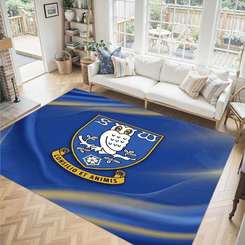 Design Sheffield Wednesday Tappeto in Velluto di Cristallo Accogliente Non?Tappeto Stampato Antiscivolo per Camera da Letto Soggiorno Ingresso