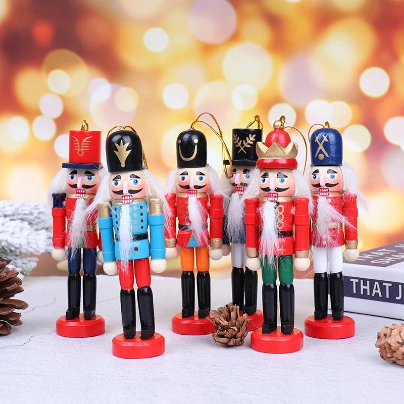 12cm Nutcracker Puppet Ornaments Desktop Decoration Cartoons Walnuts Soldiers Band Dolls Nutcracker Miniatures