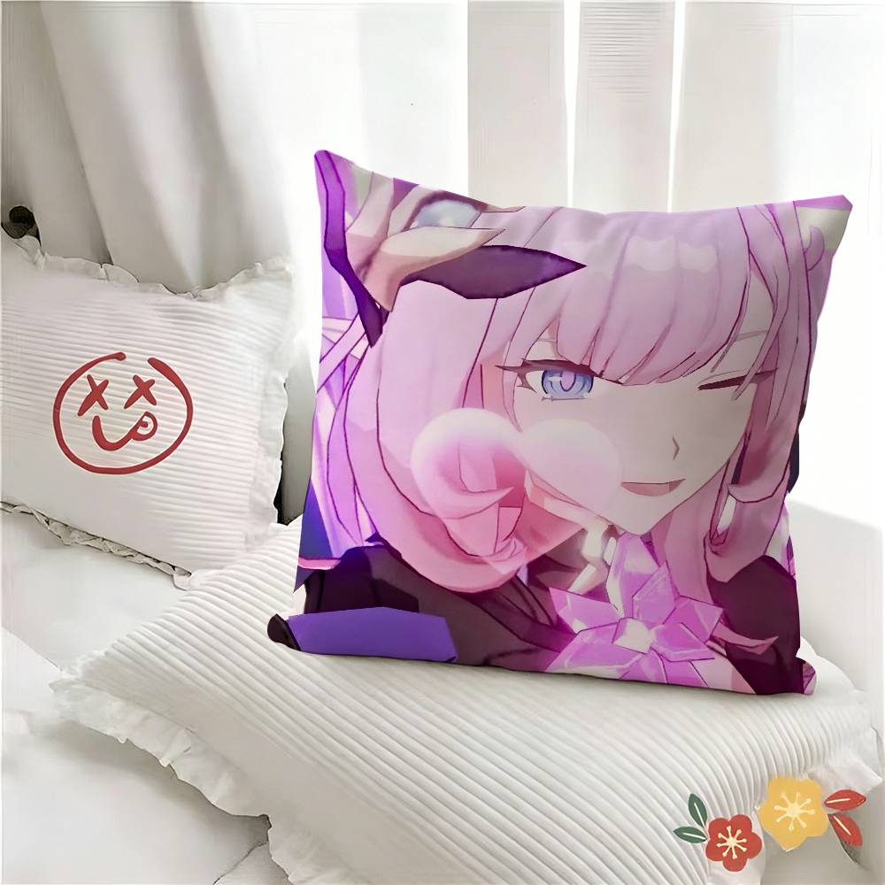 Pc Elysia Honkai Impact Rd Pillow Case Fashion Square Pillowcase Bedroom Sofa Room Ins Decoration Leisure