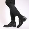 5 Pairs Mens Dress Socks Stripe Plus Size High Quality Combed Cotton Crew Socks Black Cool Breathable Casual Socks for Men