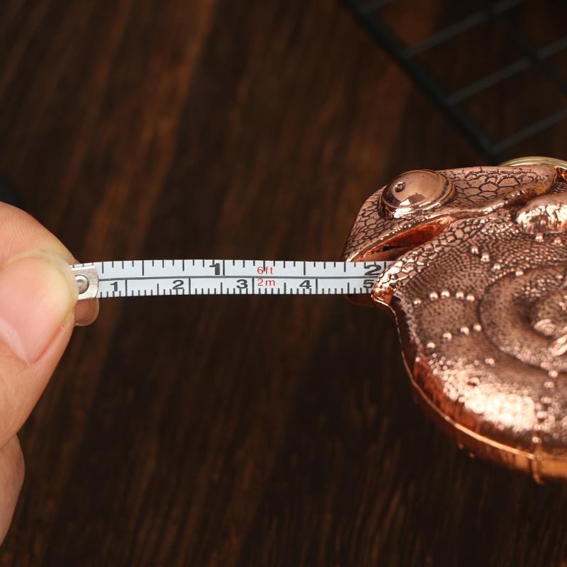 Chameleon Tape Measure Steel Ruler With Keychain Portable Realistic Animals Pendant Measuring Tool