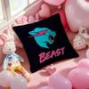Funny MrBCute BBeasts Pillow Case Antidustmite Pillowcase Invisible Zipper Silky Short Plush Sofa Cushion Cover