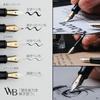 Wordsworth Black Fountain Pen Set Medium Nib 24 Ink Cartridges Refill Converter Included Gift Case Diary Calligraphy Smooth Writing Brown Gold Unisex