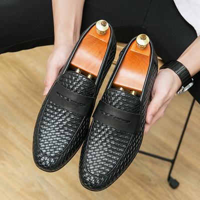 Neue Herren Webmuster Lackleder Ballerinas Männliche Freizeit Slipper Formelle Kleidung Hochzeit Schuhe Sapatos Tenis Masculino