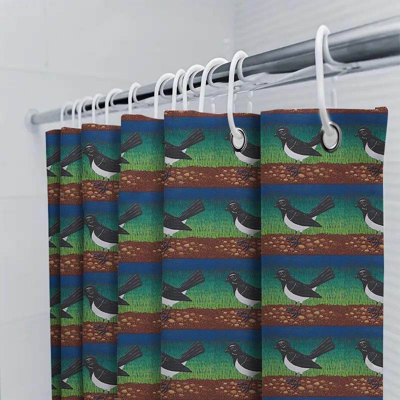 Bird Shower Curtain Nature Forest Wildlife Bathroom Decor Waterproof Fabric Vintage Farmhouse Home Decor Washable Liner