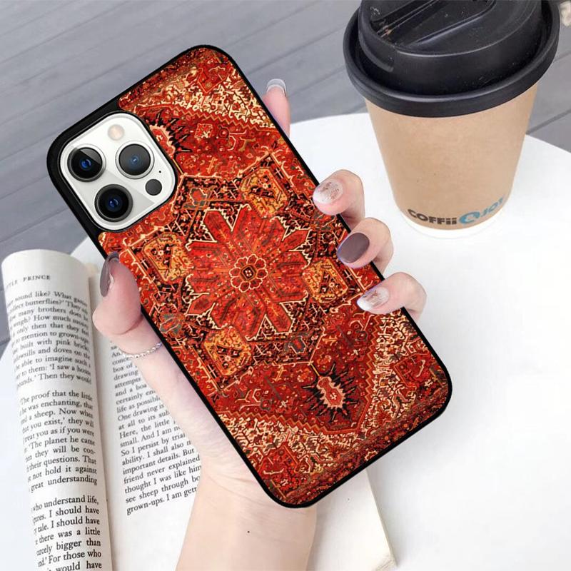 Persian Carpet Floral Mobile Phone Cases Cover For iPhone 17 Air 16 15 14 12 13 11 Pro MAX apple Plus Coque