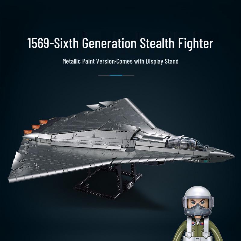 Xiao Luban J-36 Fighter Building Blocks Toy for Kids