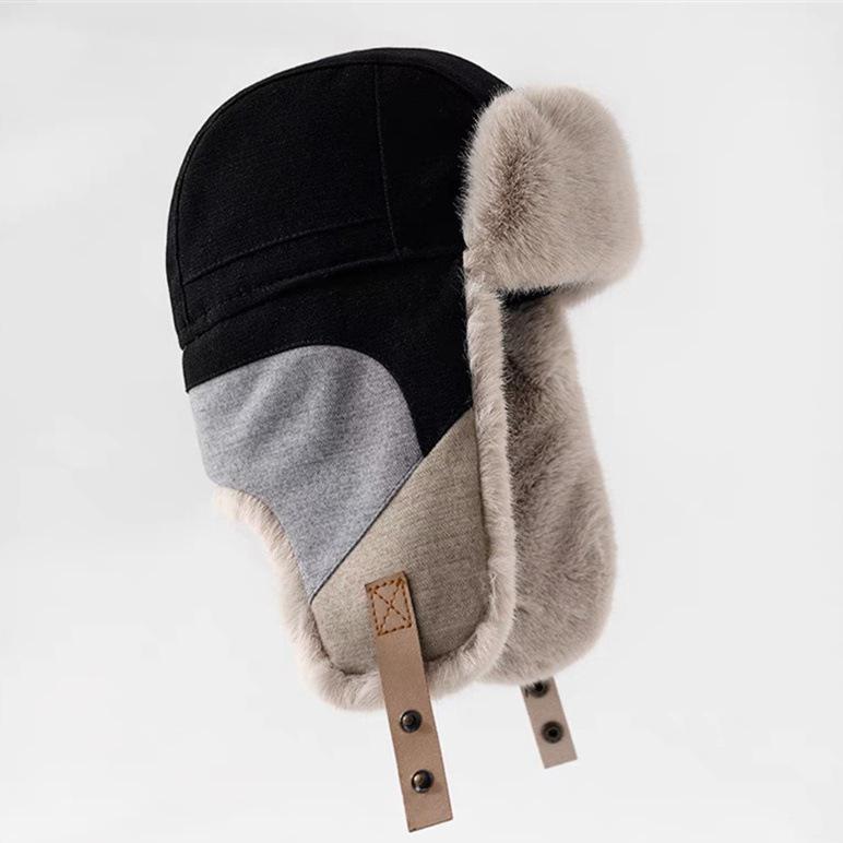 Women's Winter Warm Ear-protecting Hats Men's Bicycle Windproof Northeast Hats and Korean Fashion