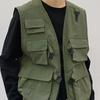 Více kapes Přezky Uzavírací Vesta Jednobarevná Tenká Outdoor Cargo Vesta pro rybaření