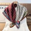 Red polka dot double-sided heterochrome 91 large square scarf women's autumn and winter simulated silk velvet scarf shawl gift mother mother