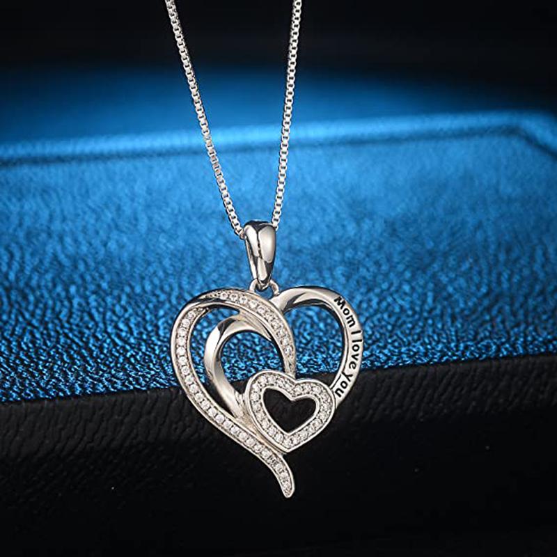 Huitan Luxury Trendy Women Love Necklace Anniversary Wedding Mother's Day Gift for Mom Aesthetic Necklace Drop Shipping