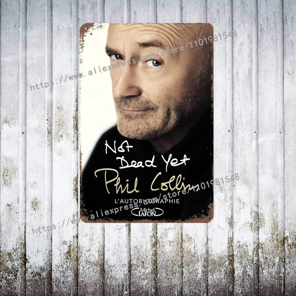 Phil Collins Drummer Metal Decor Poster Vintage Tin Sign Metal Sign Decorative Plaque for Pub Bar Man Cave Club Wall Decoration