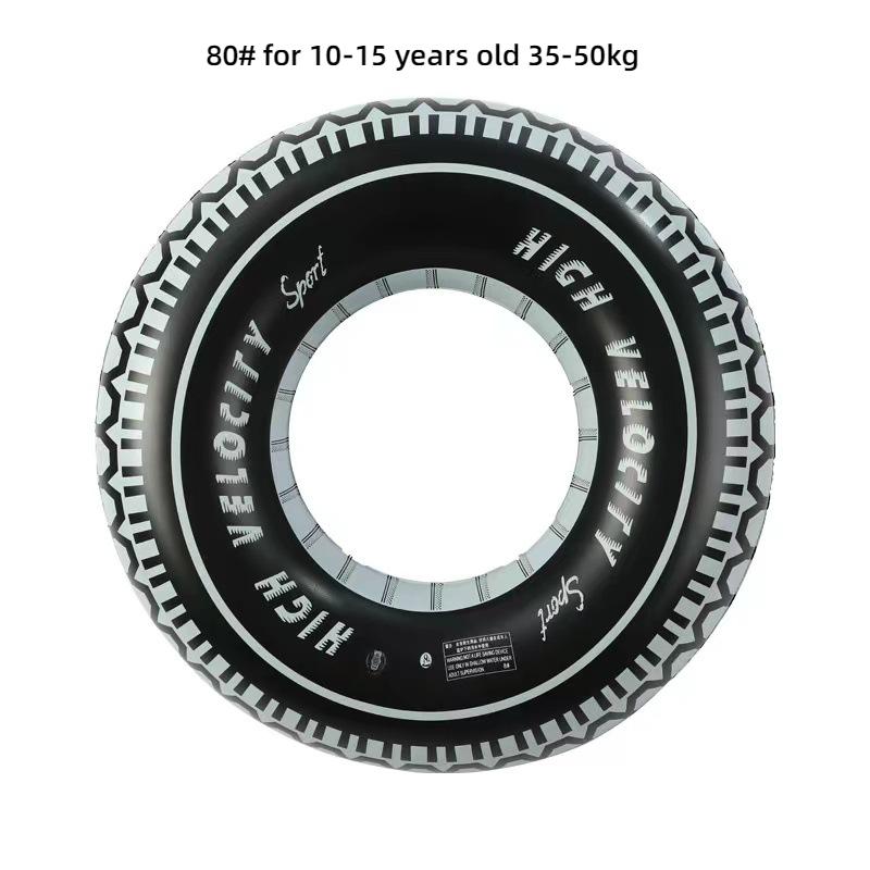 Black Wheel Tire Swimming Ring Adult Kids Inflatable Pool Float Tube Circle Summer Water Toys Air Mattress Boia Piscina