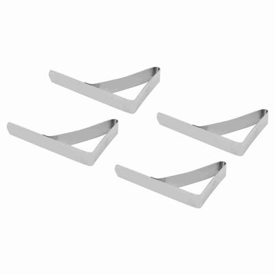 4 יחידות קליפסים גדולים למפת שולחן מנירוסטה מונעי החלקה, מחזיקי מפת שולחן, 10.5*7 ס"מ