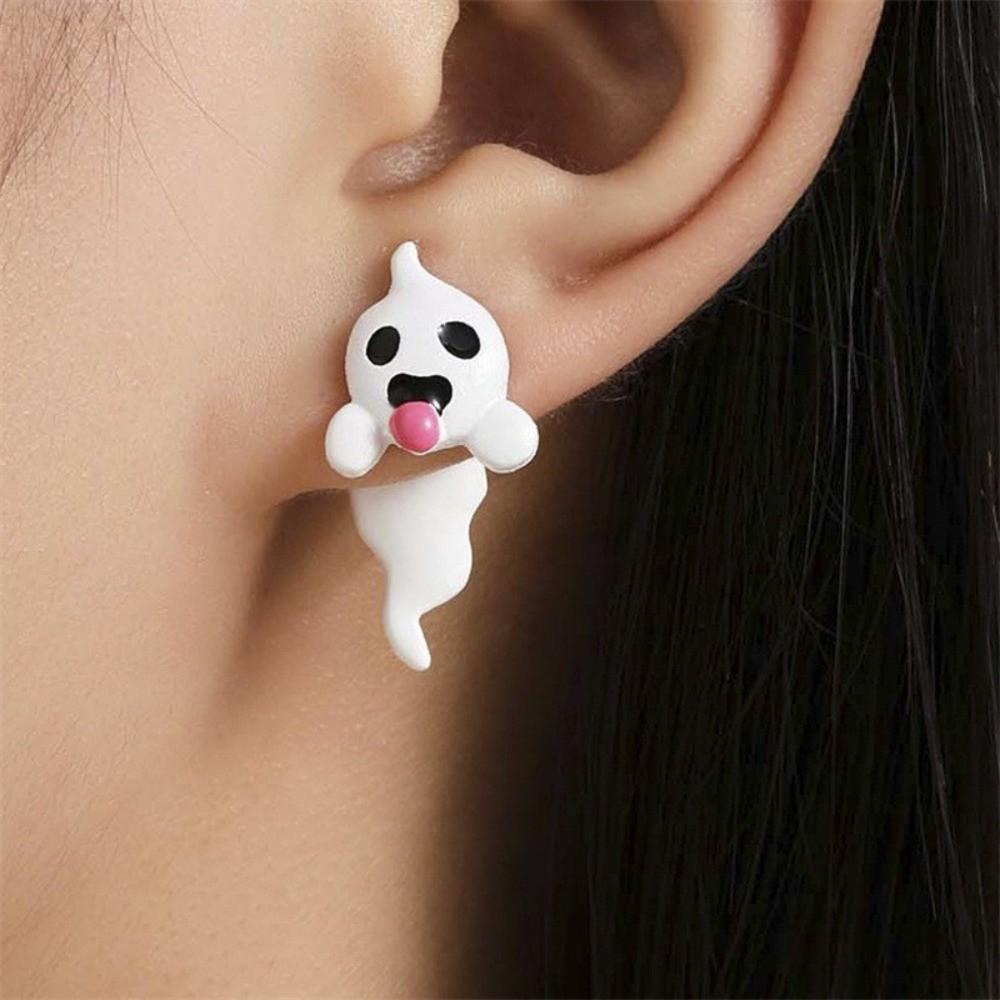 Luminous Halloween Earrings Exaggeration Pumpkin Dangle Earrings Ghost Ear Studs  Trick or Treat