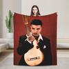 Soft Warm Blanket Travel Office Rauw Alejandro Singer Rapper Throw Blanket  Flannel Bedspread For Couch Chair Sofa Bed Sofa Bed