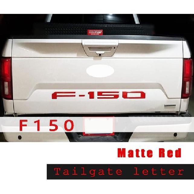 For 2018- F150 Tailgate erts Emblem Letters Matte Red Premium Design