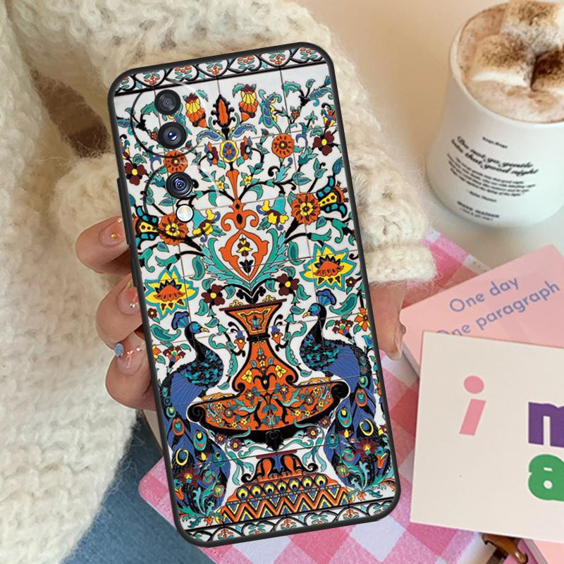 

Ancient Floral Tiles For Honor Magic 5 6 7 8 Pro Case For Honor 400 200 Lite 50 70 90 X8c X8b X9a X9b X9c X9d Win Honor 200