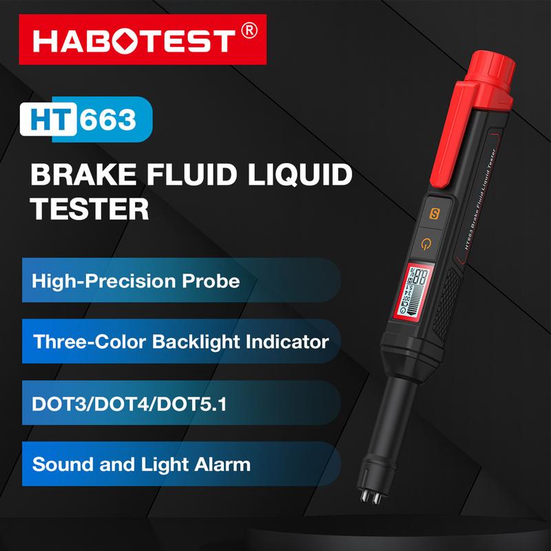 Car Brake Fluid Tester High-Precision Hydraulic Fluid Liquid Tester Pen Oil Moisture Tester For Professional Technicians
