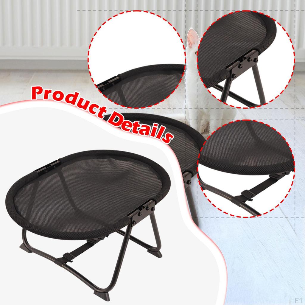 Elevated Pet Bed Black Indoor Comfortable Multifunctional Metal Frame Furniture Gifts with Storage