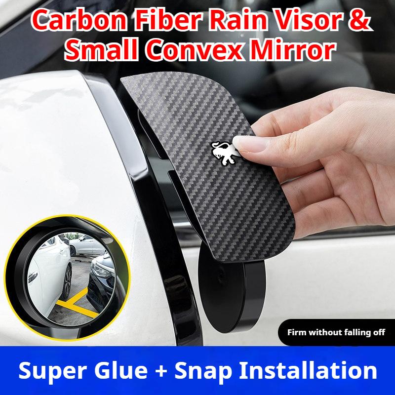 2Pcs Car rearview mirror rain eyebrow reversing small round mirror car accessories suitable for Peugeot AAP 206 207 208 307 308 407