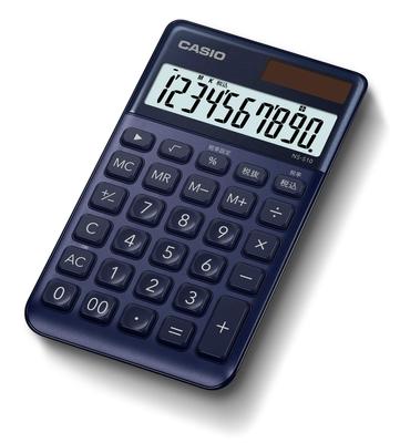 Casio Stilvoller Taschenrechner Marineblau 10-stellig Groß Notizbuchtyp NS-S10-NY-N