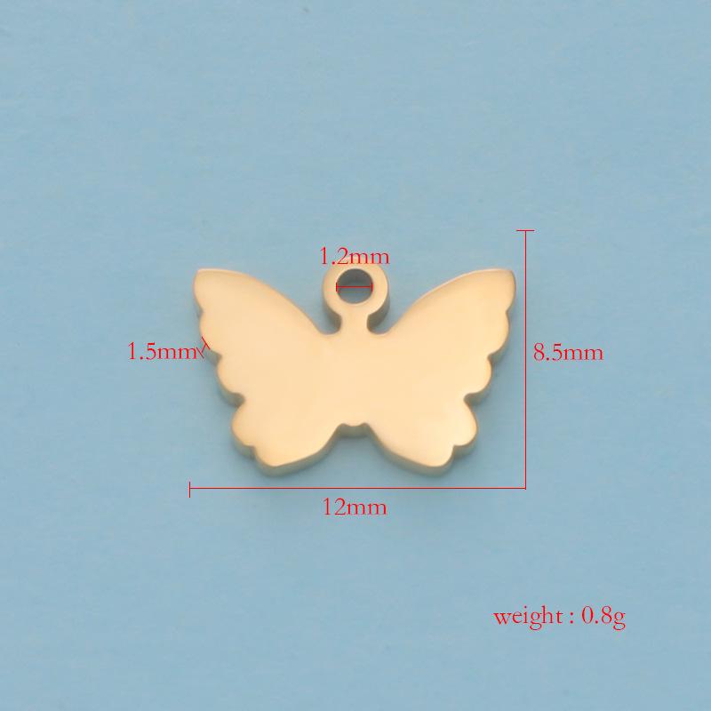 Pandantiv Fluture din Oțel Inoxidabil - Accesoriu Bijuterii Stil Creativ European și American