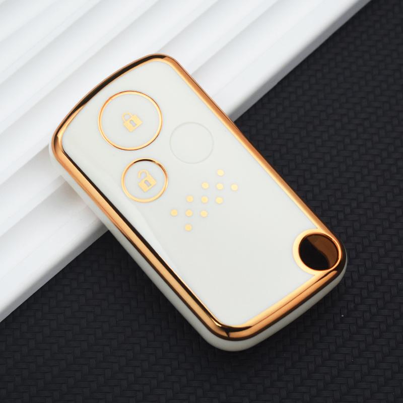 

Чехол для автомобильного ключа из ТПУ с 2 3 кнопками, брелок для Honda Accord CIVIC CRV Fit 2006-2015, держатель для ключей, сумка, защитные аксессуары 2 Button Key Case белый